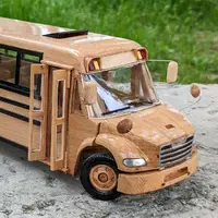 مراحل ساخت دیدنی یک اتوبوس با چوب 
