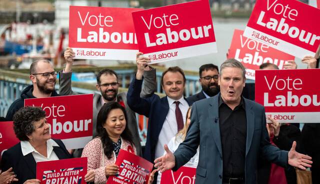 حزب کارگر در آستانه پیروزی بزرگ در انتخابات بریتانیا