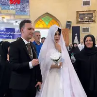 عکس/ حضور عروس و داماد پای صندوق رای در مسجد جامع ابوذر 