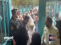 حضور عروس و داماد برای شرکت در انتخابات ریاست جمهوری