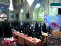 ویدئویی از صفوف رای‌دهندگان در مشهد