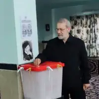 لاریجانی در لوت بخش آمل رأی خود را به صندوق انداخت