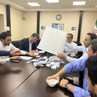 عکس/ پایان شمارش آرای انتخابات ایران در باکو