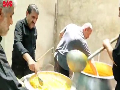 آیین پخت «گوشت بابا» در منطقه لتحر کاشان در روز تاسوعای حسینی