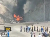 آتش‌سوزی تانکر حامل سوخت در ناغان چهارمحال و بختیاری