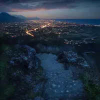 نمایی چشم‌نواز از شهر زیبای رامسر در شب