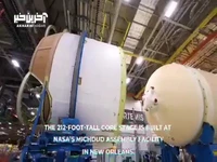 ویدیویی از آماده سازی موشک SLS مربوط به پروژه ی آرتمیس 2 
