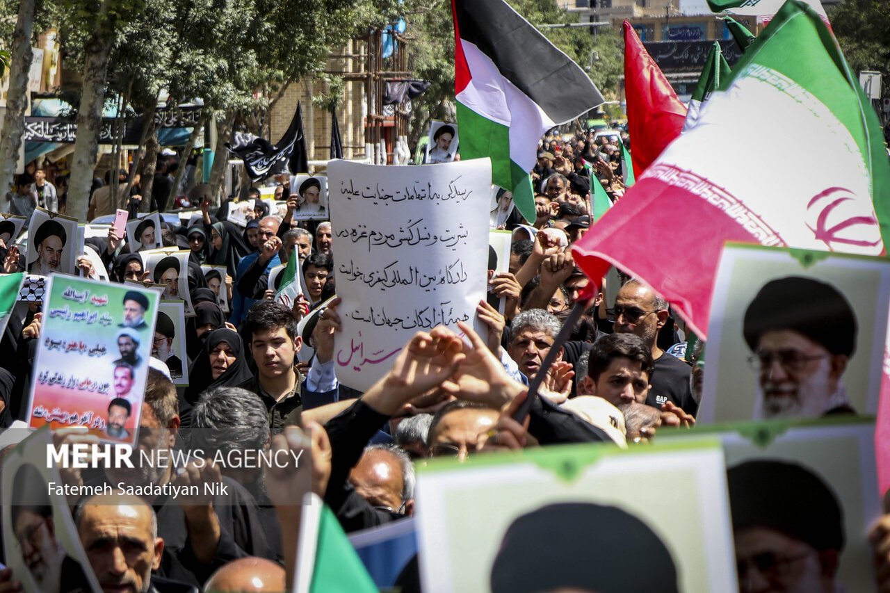 عکس/ راهپیمایی محکومیت رژیم صهیونیستی در مشهد