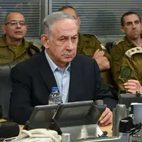 تصویر حضور نتانیاهو در اتاق عملیات حمله به یمن
