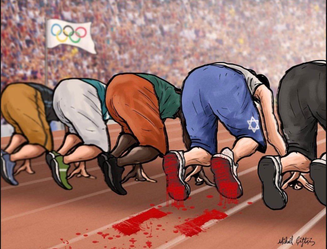 کاریکاتور/ واکنش های کاربران فضای مجازی در انتقاد به حضور رژیم صهیونیست در بازی های المپیک