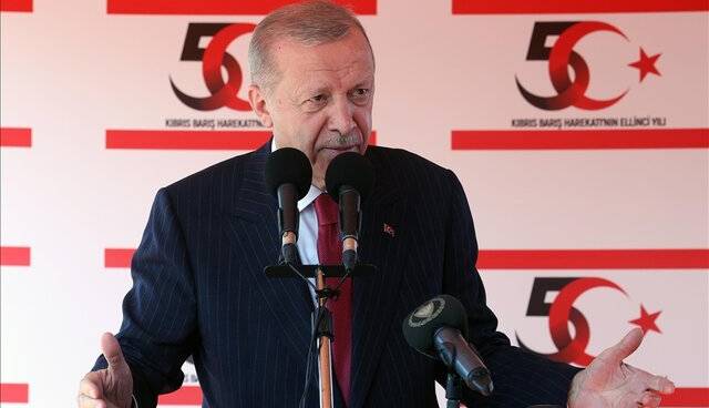اردوغان از راه حل ۲ دولتی برای قبرس حمایت کرد