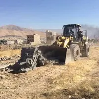 ۲۴۰۰ مترمربع از اراضی ملی آرادان رفع تصرف شد