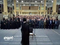 ورود رهبر انقلاب به حسینیه امام خمینی(ره) و آغاز دیدار با نمایندگان مجلس