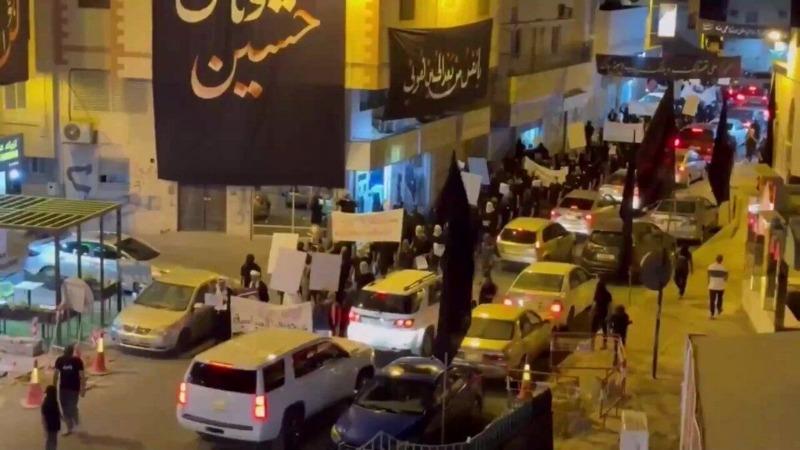 تظاهرات شبانه بحرینی‌ها در محکومیت جنایات رژیم صهیونیستی