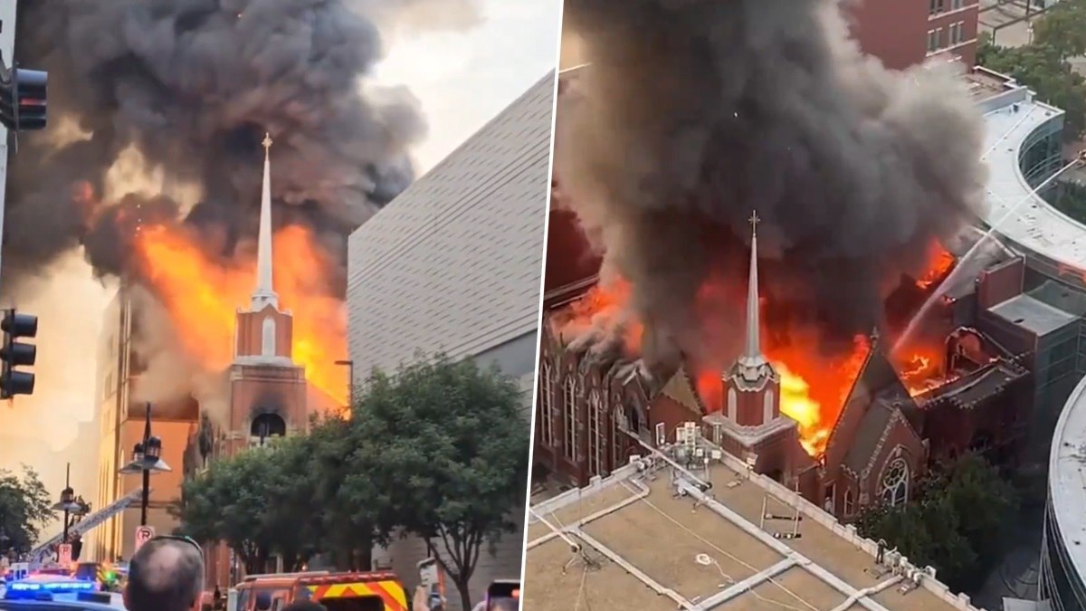 آتش‌سوزی کلیسای تاریخی اولین باپتیست در دالاس