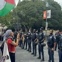 درگیری پلیس با مخالفان نتانیاهو مقابل کنگره
