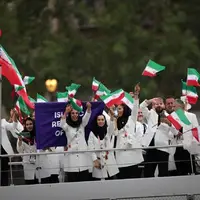 عکس/ تصویری از کاروان ایران در افتتاحیه المپیک پاریس ۲۰۲۴