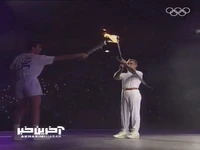 روشن کردن مشعل در افتتاحیه المپیک ۱۹۹۲ بارسلون