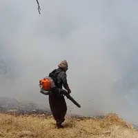 مهار آتش جنگل‌های کوه ماغر بهمئی