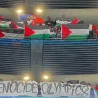 فریاد «فلسطین آزاد» همزمان با پخش سرود رژیم صهیونیستی
