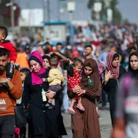 اوچا: ۱۹۰ هزار فلسطینی از خان‌یونس و دیرالبلح در یک هفته آواره شدند