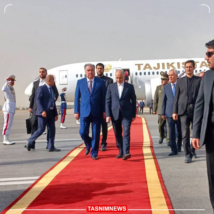عکس/ رئیس جمهور تاجیکستان وارد تهران شد  