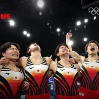 عکس/ اشک ژاپنی‌ها برای کسب مدال طلا در مسابقات ژیمناستیک المپیک 2024