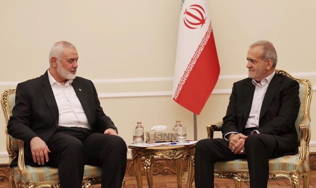 هنیه با رئیس جمهور دیدار کرد؛ تاکید پزشکیان بر حمایت استوار ایران از فلسطین