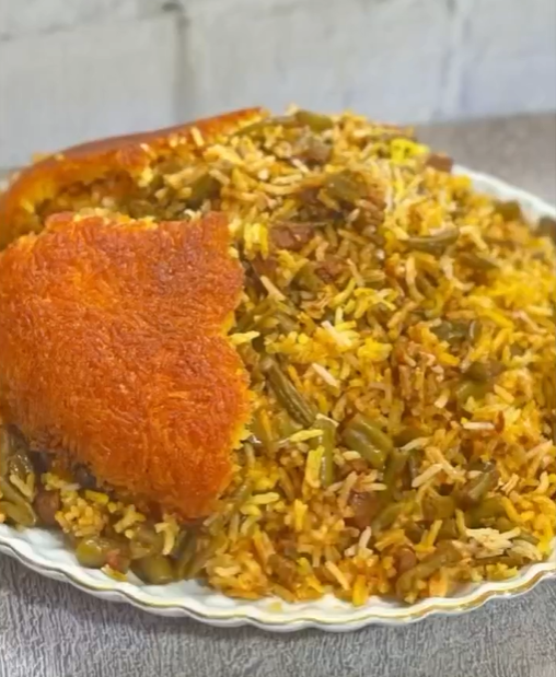 لوبیا پلو مخصوص پنج تا شش نفر