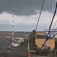طوفان شدید در فرودگاه روسیه