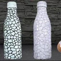 تزیین خلاقانه بطرهای شیشه ‌ای با استفاده از پوست تخم مرغ