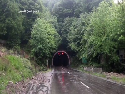 بارش باران در محور سوادکوه در گرم‌ترین ماه سال!