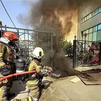 آتش‌سوزی پست برق در مرکز تهران