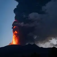 تصاویری از فوران کوه اتنا