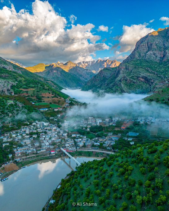 تصویر بی‌نظیر از نگین سبز کردستان در روستای سلین