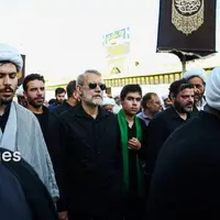 لاریجانی در مراسم تشییع پیکر همسر آیت‌الله «موسی شبیری زنجانی»