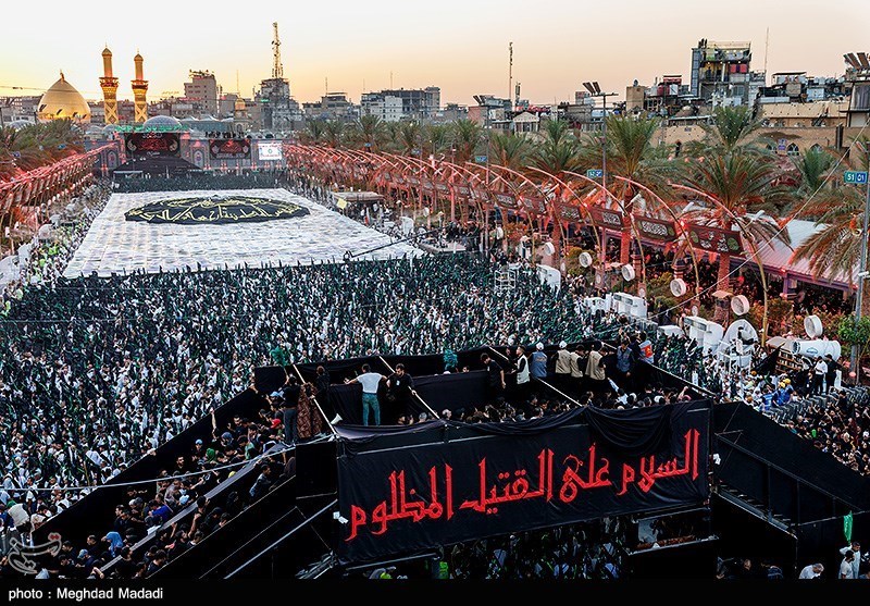 عکس/ عزاداری باشکوه دسته بنی عامر در بین‌الحرمین