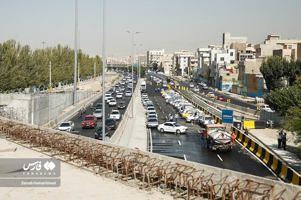 افتتاح فاز سوم تقاطع غیرهمسطح نواب تندگویان در تهران