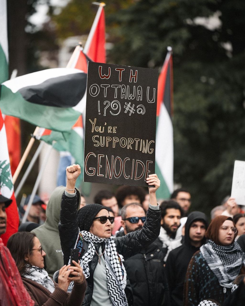 همبستگی دانشجویان دانشگاه اتاوا در کانادا با ملت فلسطین 