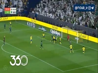 گل تساوی النصر مقابل الاهلی در دقیقه 90+9 ؛ النصر 1_1 الاهلی