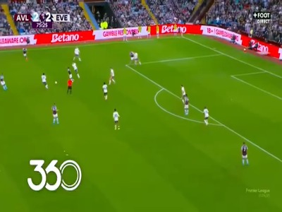 گل سوم استون ویلا توسط جان دوران؛ استون‌ویلا 3-2 اورتون