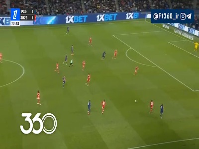 گل دوم پاری سن ژرمن توسط فابین روییز؛ پاری‌سن‌ژرمن 2-1 برست