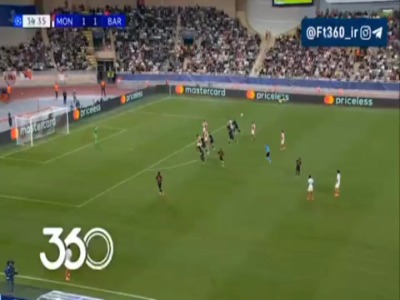 گل مردود امبولو؛ موناکو 1-1 بارسلونا