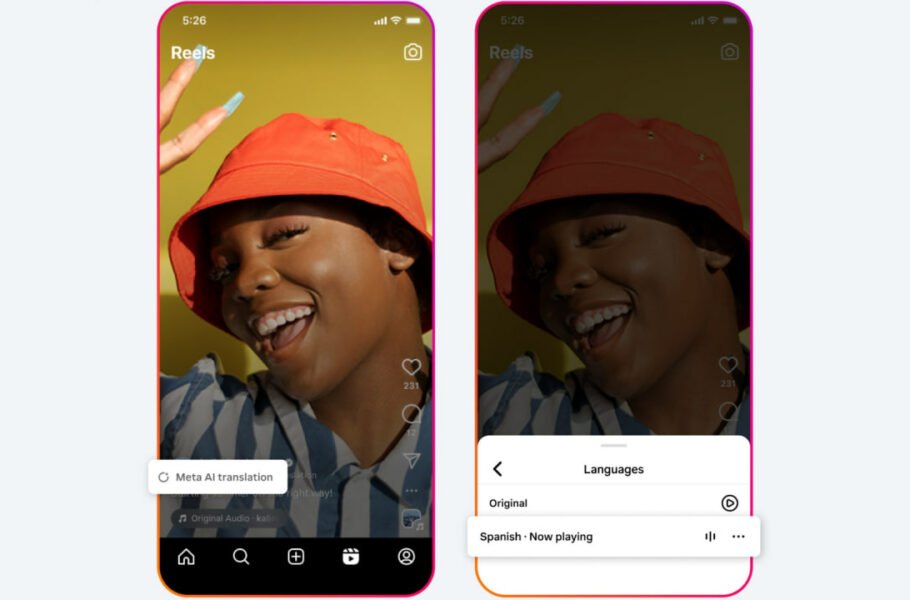 اینستاگرام به قابلیت دوبله ریلزها با هوش مصنوعی مجهز می‌شود