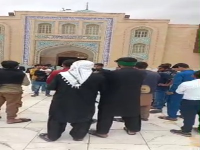 عزاداری زائران پاکستانی مسجد جمکران برای سیدحسن نصرالله