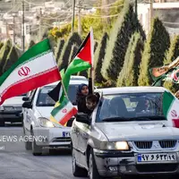 کاروان خودرویی کرمانشاهی‌ها در حمایت از عملیات «وعده صادق ۲»