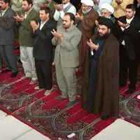 عکس/ تصویری از شهید سیدحسن نصرالله در نماز جمعه تهران