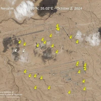 عکس/ تصاویر ماهواره ای جدید از پایگاه هوایی نواتیم اسراییل