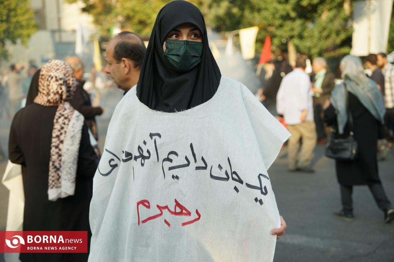 عکس/ اجتماع مردمی «دفاع از جبهه مقاومت» در میدان فلسطین