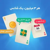 بلوبانک روزانه ۹۰۰ میلیون تومان جایزه می‌دهد / کمپین «هر ۳ میلیون، یک شانس» آغاز شد   